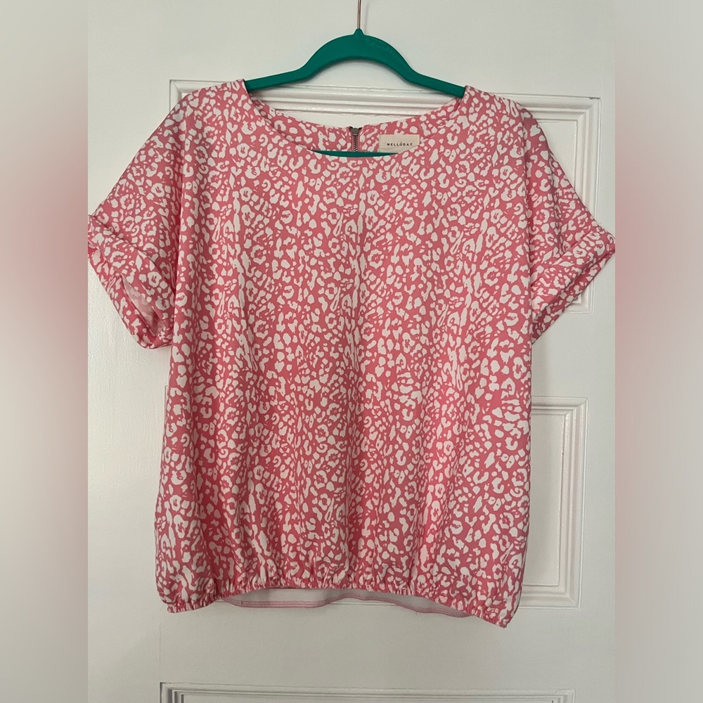 Pink Leopard Print Women's Top